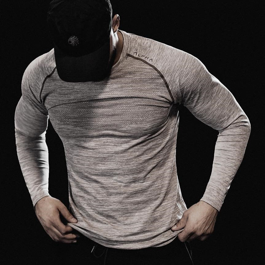 Long Sleeves Breathable Gyms T-Shirts