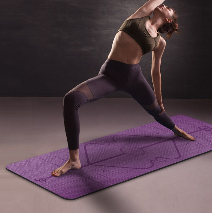 Position Line Non-Slip Yoga Mat