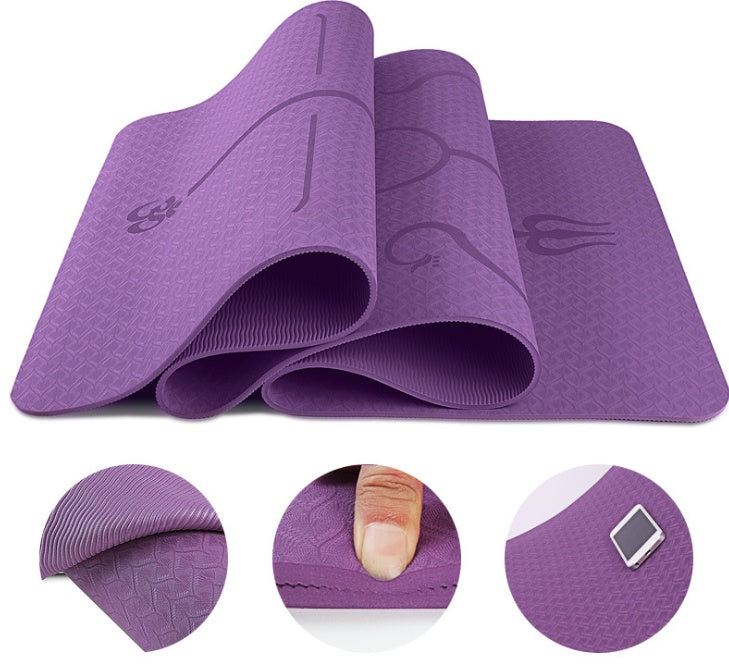 Position Line Non-Slip Yoga Mat